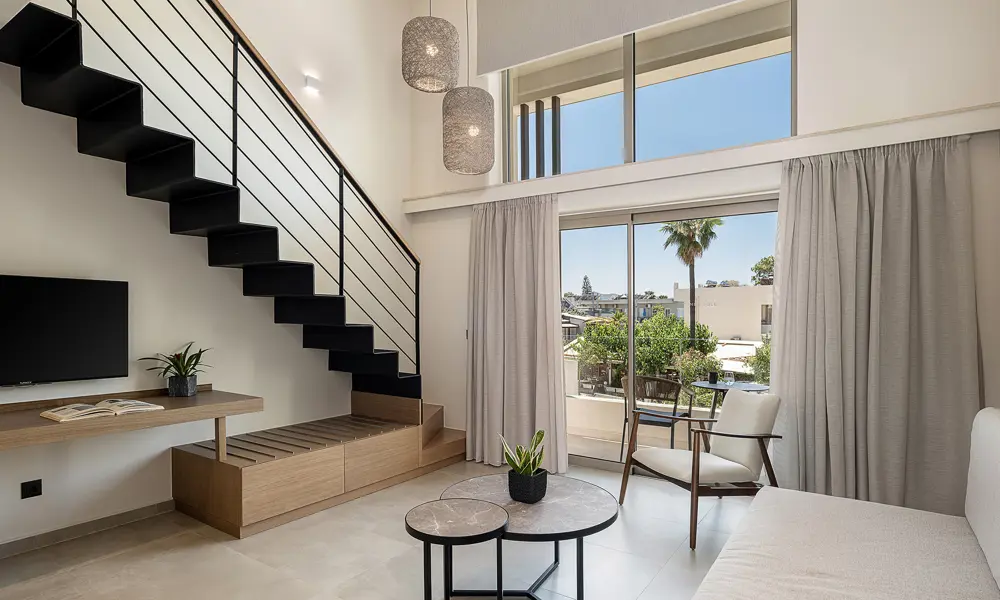 Junior suite i 2 plan med balkon